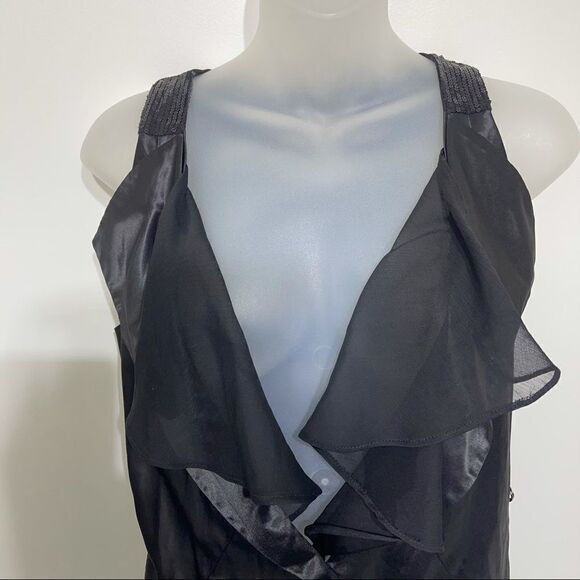 Anthropologie RYU one button satin vest lapel NEW - Picture 11 of 16